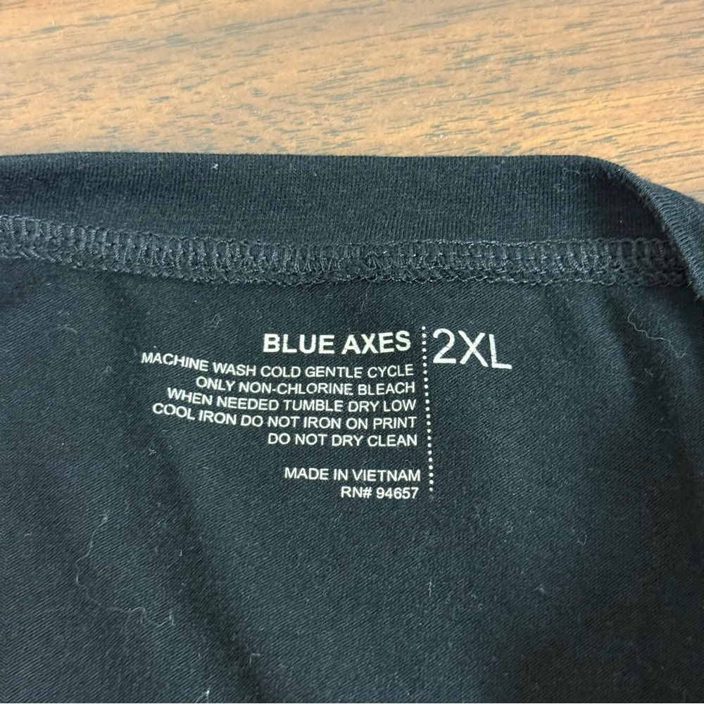 Blue Axes Who Dat New Orleans Saints Tee 2XL Black - Picture 6 of 8